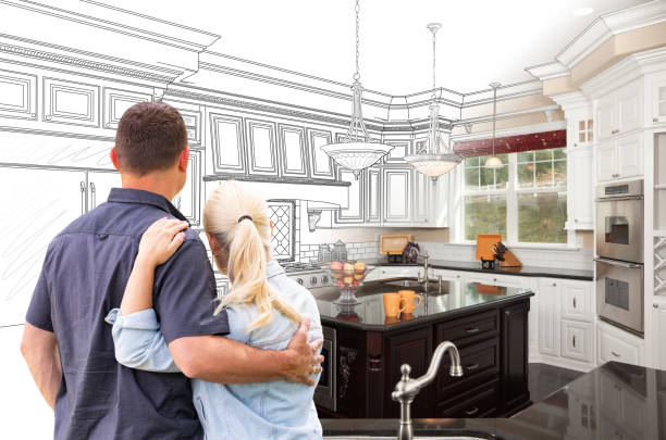 Custom kitchen cabinets installed in a Ogilvie home